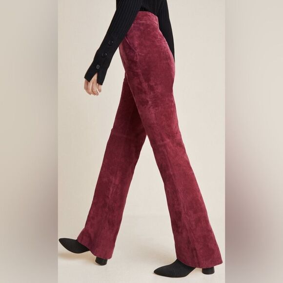 Anthropologie Carson Suede Bootcut Trouser Pant 8 - Picture 3 of 3